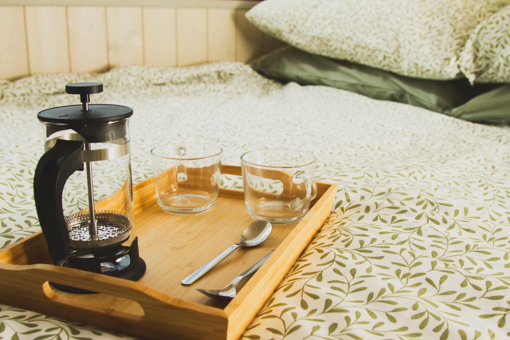 Glamping pod interior shot