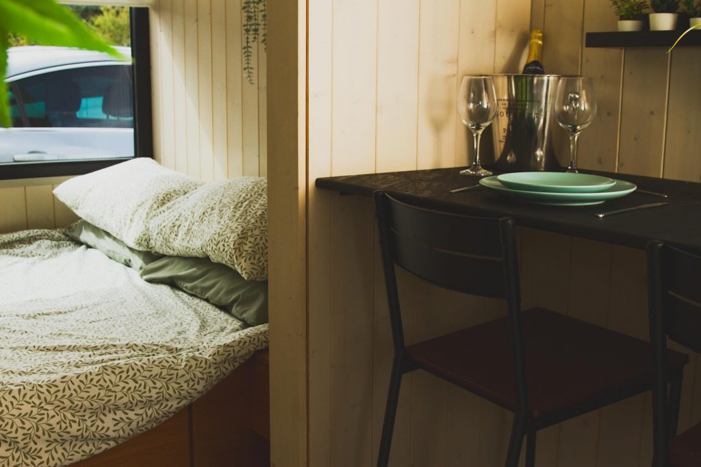 Glamping pod interior shot